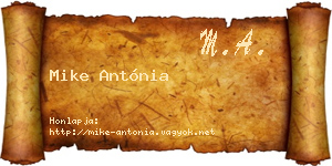 Mike Antónia névjegykártya