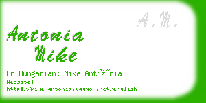 antonia mike business card